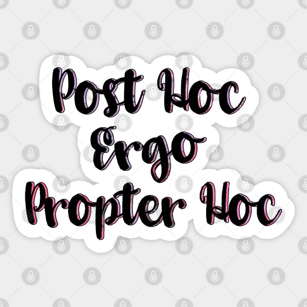 West Wing Post Hoc Ergo Propter Hoc Sticker by baranskini